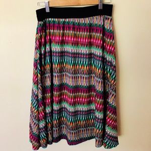 LuLaRoe Jill Skirt colorful pattern